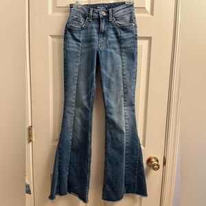 Maurices Edgely Blue Flare High Rise Jeans New 2 Regular